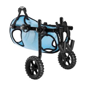 Dog Wheelchair for Back Legs, Adjustable 2 Wheels Pet Wheelchair, Lightweight Dog Cart with Shock-Absorbing Wheels