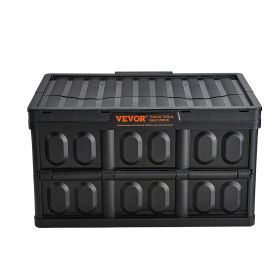 Collapsible Storage Bins with Lids, 45L 3 Packs, Folding Plastic Stackable Utility Crates with Handles, Large Heavy Duty Containers for Clothes,